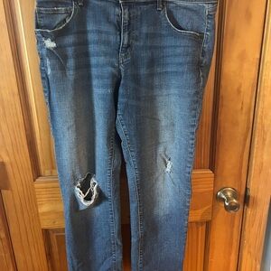 Sonoma Women's Ripped Denim Girlfriend Jeans